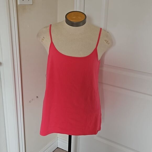 Olsen Europe Ladies Organic Cotton Spaghetti Tank Top Large/ 14 Hot Pink - Picture 2 of 16